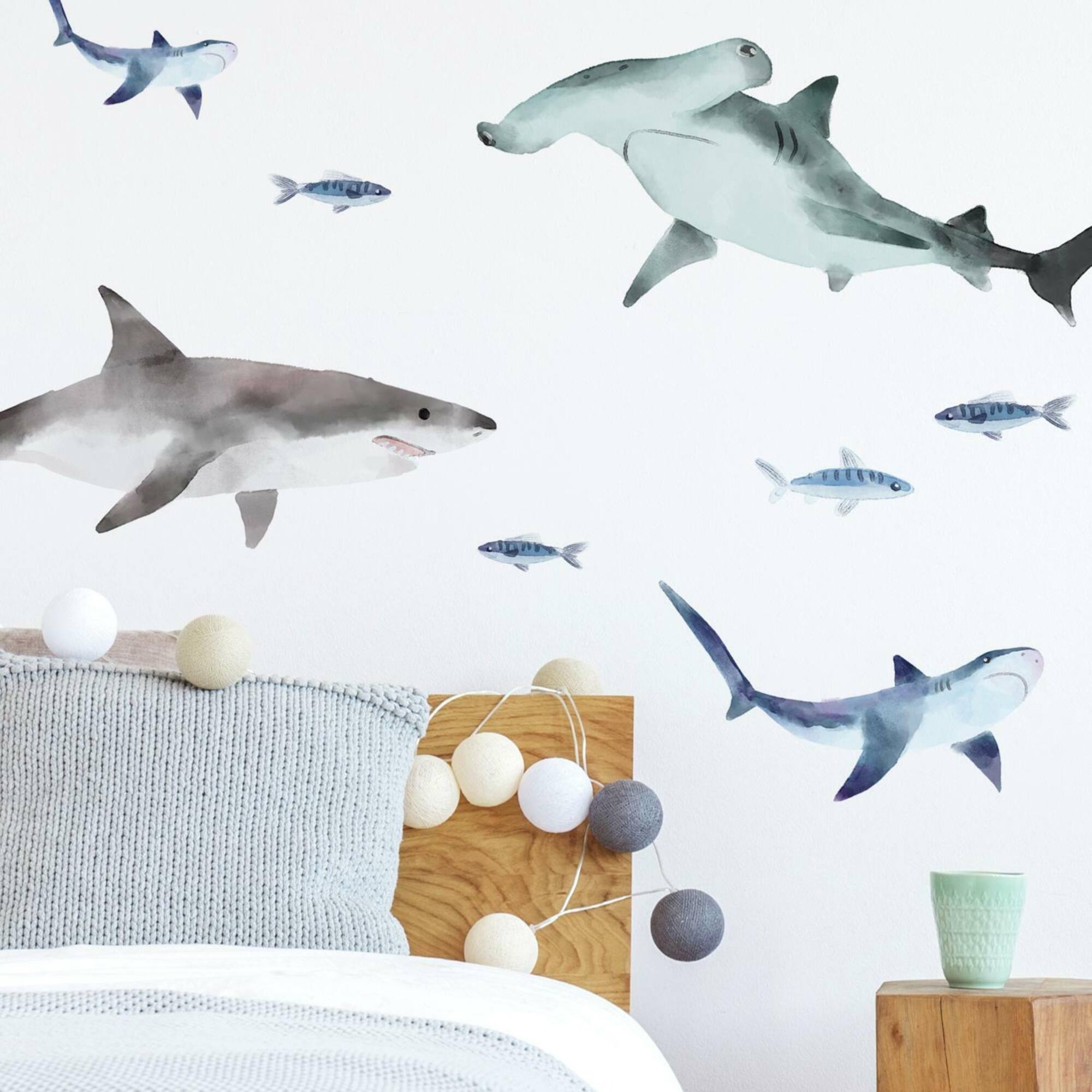 RoomMates Sharks Peel & Stick Wall Decals